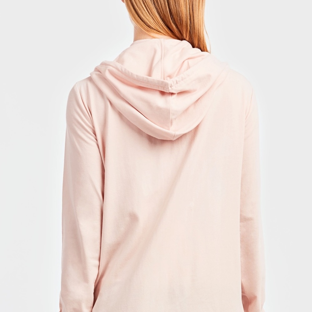 $10 SALE Women's Cotton Blend Lightweight Zip Up Hoodie Sweater HDC7000 Blush - Picture 3 of 4